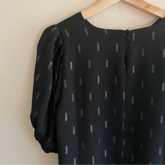 Madewell Metallic Jacquard Puff Sleeve Top - Picture 14 of 16